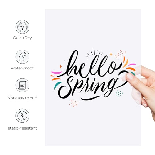 image for Caydo 8.5 x 11 Inch A4 Transparent Film for Screen Printing, 30 Sheets