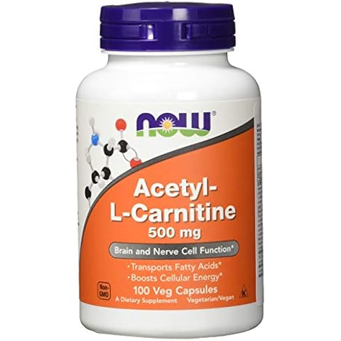 Now Foods Acetyl L-Carnitine, 500mg, 100 Vegetarian Capsules Cover