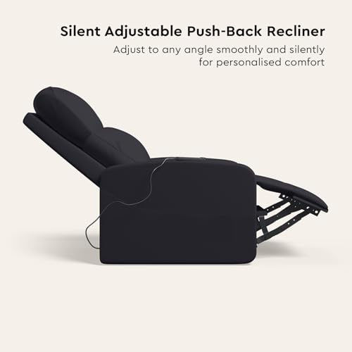 Image of Interio by Godrej Milos Manual 1-Seater Synthetic Leather Recliner Sofa
