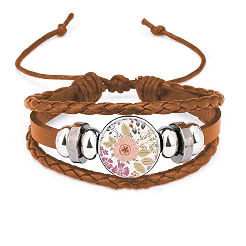 Bracelet en cuir motif dahlia : l'idée cadeau d'anniversaire idéale pour elle