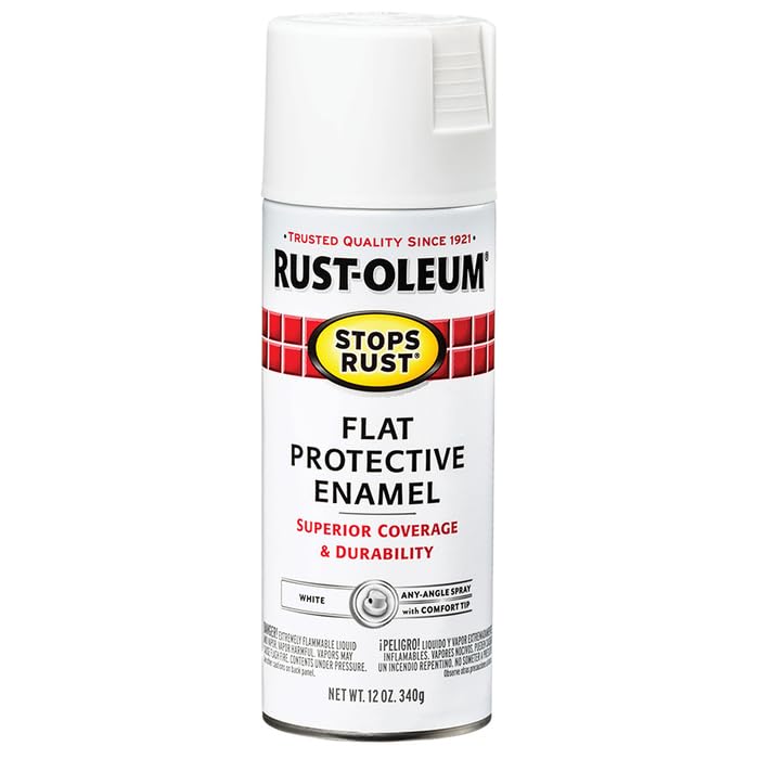 Image of Rust-Oleum 7790830-6PK Stops Rust Spray Paint, 12 oz, Flat White, 6 Pack