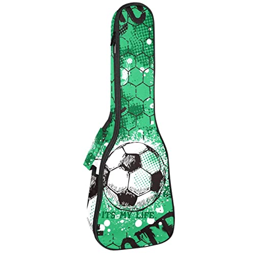 Housse ukulélé ténor étanche verte - Sac à dos de transport rembourré pour concerts 53-60 cm