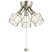 Lighting 380041NI Industrial - 4W 3 LED Ceiling Fan Light Kit - with Utilitarian inspirations - 6.75 inches tall by 10.25 inches wide, Finish Color: Brushed Nickel