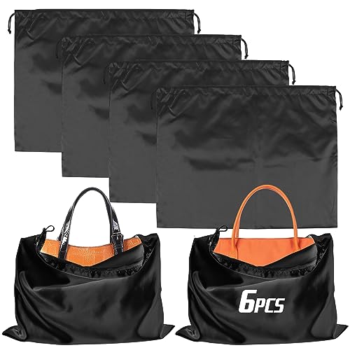 BILIPLE Custodia in Tessuto per Custodia con Coulisse Borsa Portaoggetti Borsa 50 * 40cm per Valigia Portatile Gadget Aereo da Viaggio Set di 6 (Nero)