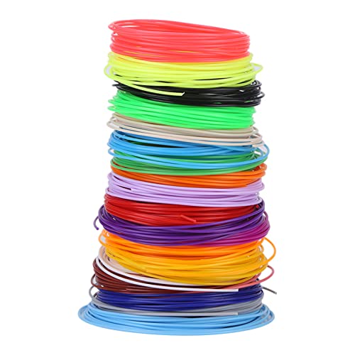 Filament de PLA de Stylo 3D 1.75mm, 20 Couleurs Recharge 3D Pen Filament, 5 MÃ¨tres Chaque Couleur, Total 100M pour Fil Stylo 3D, TolÃ©rance de DiamÃ¨tre Â± 0,02MM, pour la Plupart des Imprimantes 3D