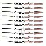 KASFDBMO Cables De Engranaje De Pesca Swivels 40pcs Mangas Anti Enredos Y Rubier