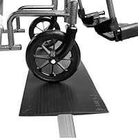 KMINA - Rollstuhlrampe Türschwelle ≤ 6 mm Höhe, Gummi, Treppenrampe, Rollstuhl, Türschwellenrampe