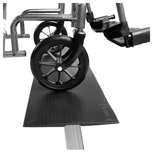 KMINA Threshold Ramp (Thresholds ≤ 1/4" High), Portable Wheelchair Ramps for Doorways, Adjustable Width, Rubber, Patented Design