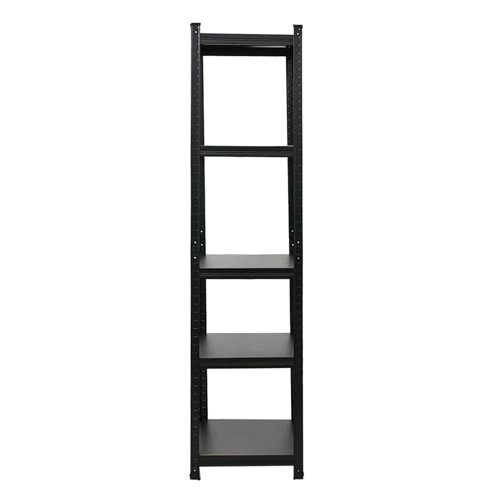 Berlinlodge Étagère de Rangement Bibliothèque Ragnar | HxLxP 180x45x45cm | Capacité de Charge 100kg | Noir Mat