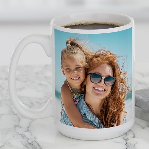Taza personalizada de cerámica blanca 15 oz miniatura 2