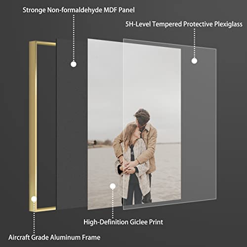 FULL HOUSE Custom Canvas Prints with Your Photos (Gold, 12\" x 16\")