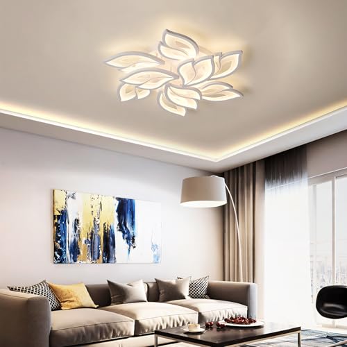 Plafonnier LED moderne 65W lumière du jour 6500K variable avec télécommande - 8