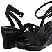 Crocs Women's Leigh II Cross-Strap Ankle Wedges, Black/Black, 4 Women