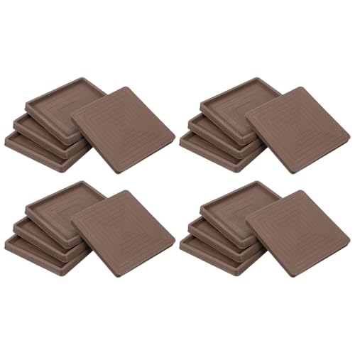 Patin roulette meuble en lot de 16 protecteurs de sol carrés pour chaises