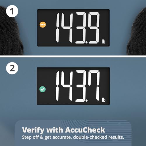 Image of Greater Goods AccuCheck Digital Bathroom Scale for Body Weight (Stone Blue)
