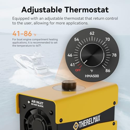 Image of Boat Engine Compartment Heater HMA500 Boat Bilge Heater, Yellow