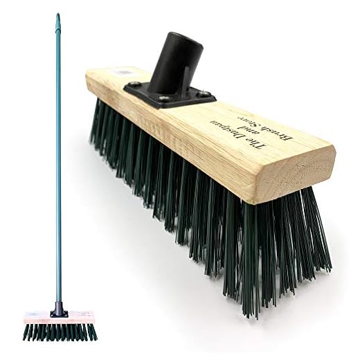 11.5" Sweeping Brush Outdoor Broom − Garden Heavy Duty Yard with Stiff PVC Bristles and 120cm Metal Handle
