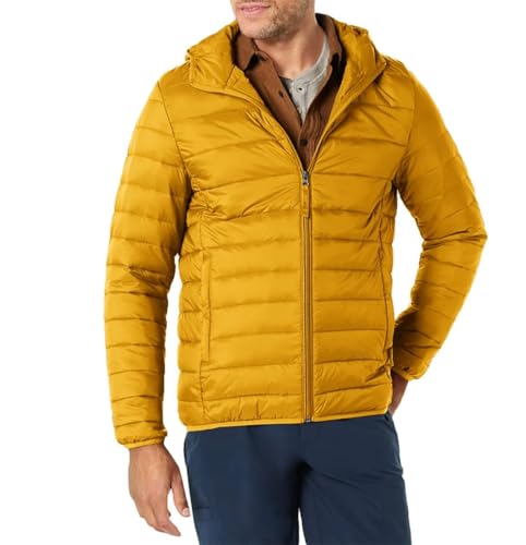 Image of Amazon Essentials Men's Lightweight Water-Resistant Packable Hooded Puffer Jacket