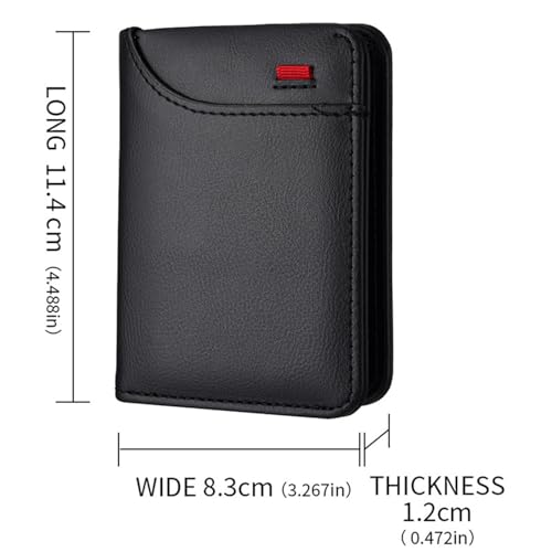 Change Holder Slim Wallet Front Pocket Coin Purse Portable brown Bifold Wallet Credit Card Holder (black)2