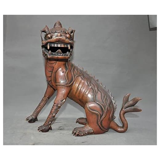 Decoration Home 14" Old Bronze Kylin Pixiu Beast Statue 1pcs