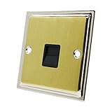 Façade en laiton brossé avec finition chromée polie egde