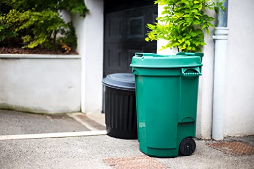 EDA 010633 - Cubo Basura con Ruedas, 110 l, Color Verde