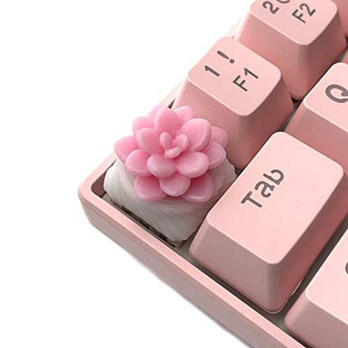 Capsmiths Succulent Artisan Keycap - Echeveria - MX Mechanical Gaming Keyboards (Pink)
