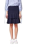  ESPRIT Damen 038EE1D004 Rock, Blau (Navy 400), Medium