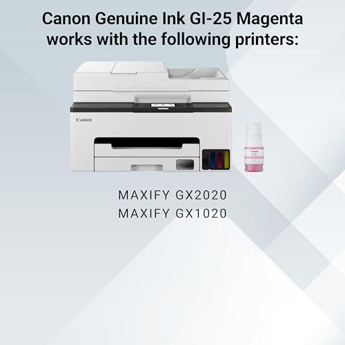Canon GI-25 Genuine Magenta Ink Bottle, Compatible with Megatank GX2020, and GX1020 Printers - image 6