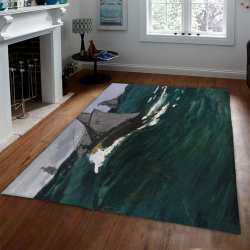Tapis de cuisine facile à nettoyer Monet Vague Verte - 4