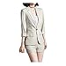 Primavera Verano Abrigo Mujeres Casual Delgado Rosa Rayas Chic Blazer Oficina Señora Capa Pantalones Cortos Trajes Mujer