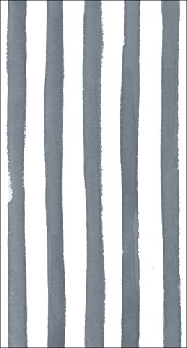 Creative Converting 16 Count Elise Premium Patterned Paper Guest Towels/Large Napkins, Dotted and Striped, Platinum