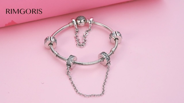 Charm In Argento 925 Con Cuore E Ruby - Regalo Donna Per Bracciali - Foto 2