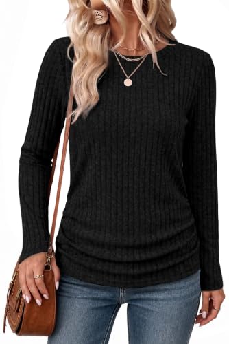 Women's Long Sleeve Shirts Business Casual Early Fall Fashion Tunic Tops - image 2