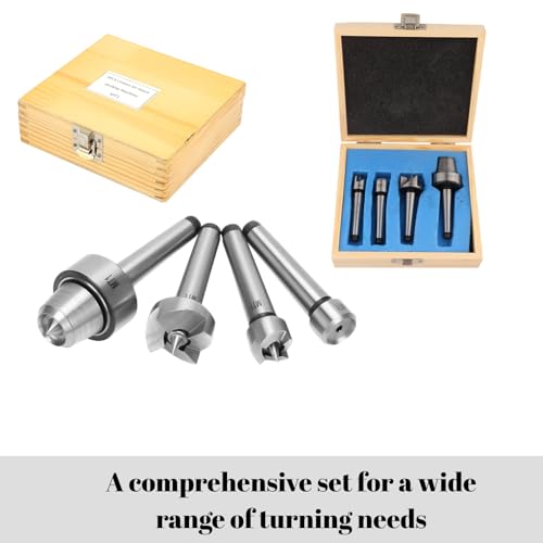 Kit de 4 piezas MT1 Centro vivo para torno de madera miniatura 3