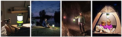 Miniatura 5 de Linterna LED de campamento alimentada por baterías, súper brillante regulable con 4 modos de luz, luz impermeable para tienda, linterna portátil