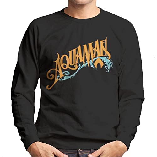Image of All+Every Aquaman Wave Logo Men's Sweatshirt Black