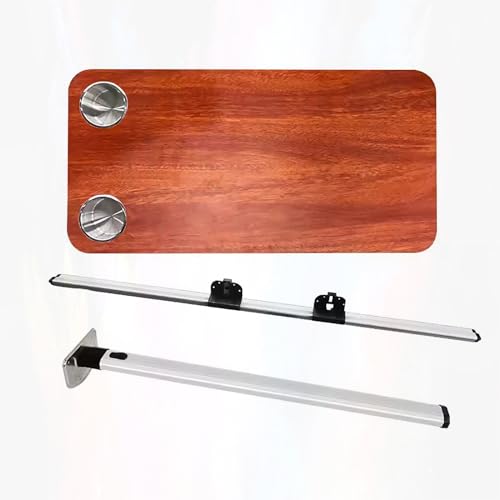 Table à manger suspendue au mur en acajou pour intérieur et van