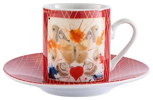Hallmark A28408 Dali Butterfly Espresso Cup und Saucer Set of 2, Keramik, mehrfarbig, 11.5 x 11.5 x 7 cm für 10,90 EUR bei Amazon Bild: Hallmark A28408 Dali Butterfly Espresso Cup und Saucer Set of 2, Keramik, mehrfarbig, 11.5 x 11.5 x 7 cm für 10,90 EUR bei Amazon