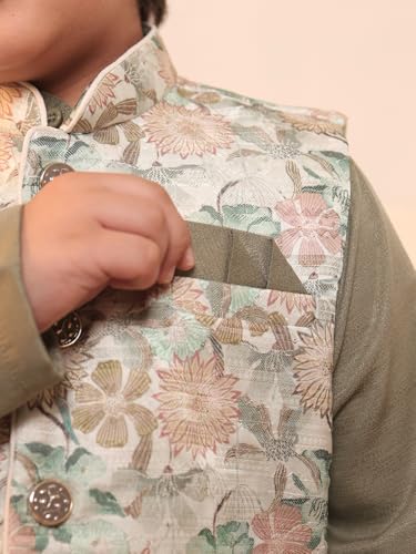 Image of AJ DEZINES Kids Ethnic Wear Kurta Waistcoat and Dhoti Pant for Boys