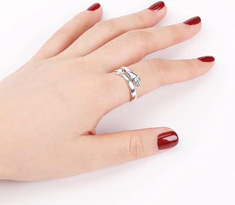 LIU JUN Hug Ring For Granddaughter, Always With You Motivational Stainless Steel Spiral Wrap Twist Open Adjustable Hope Rings Inspirational Gift Jewelry - Image 4