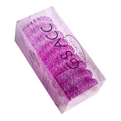 yiiena New Creative Elastic Gradient Color Hair Ring Ponytail Hairband Headwear Purple