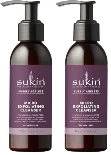 Sukin Purely Ageless, Micro-exfoliating Cleanser, 125ml (Pack of 2)