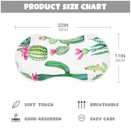 xigua Cacti and Succulents Baby Burp Cloths for Newborn Boys and Girls 2 Pack, Soft & Absorbent Cotton Baby Burp Cloth, Baby Washcloths, Newborn Towel, Burp Rags4