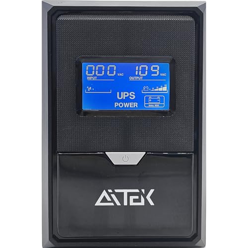 No-Break Estabilizador Proteção Contra Quedas de Energia Compacto Sistema de Energia Interrupta 110v ou 220v 650VA Preto (110v)