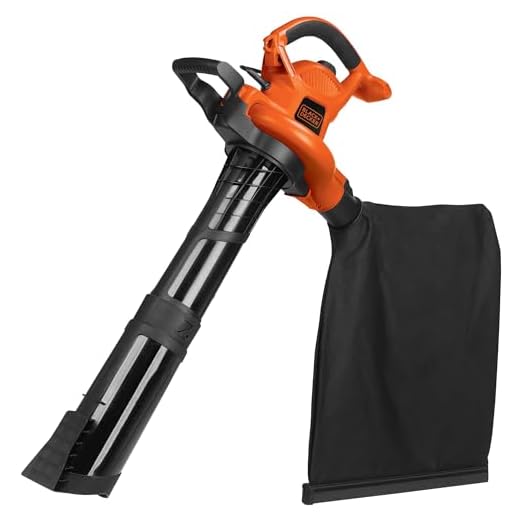 BLACK+DECKER 3-in-1 Electric Leaf Blower, Leaf Vacuum, Mulcher, 12-Amp (BV6600)