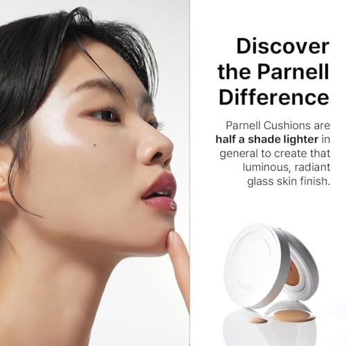 Image of Parnell Cicamanu Serum Cushion Foundation (21N Rosy) Hydrating Soothing Korean Cushion Foundation with Centella & Madecassoside, Buildable Coverage, Dewy Finish, Lightweight, Smooth Radiant Glass Skin (15g)