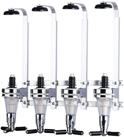Excelvan Bar Butler 4 Bottle Optic Drink Dispenser Stand Wall Bracket Wine Dispenser Solo Optic Spirit Drinkware Set