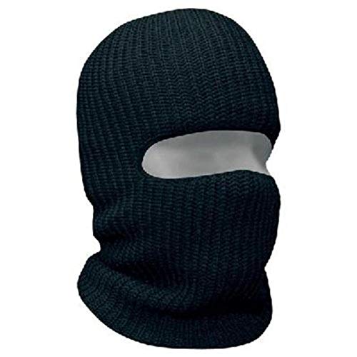 Bob Dale 90-0-710 1 Wool Facemask, 1 Hole, Size 1, Black