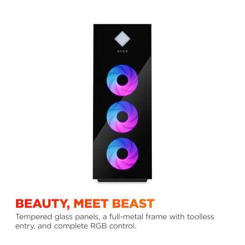 Image of HP OMEN 45L Gaming Desktop, Intel Core Ultra 9 285K, 64 GB RAM, 2 TB SSD, NVIDIA GeForce RTX 5090, Windows 11 Pro, Microsoft Copilot, Tempered Glass, GT22-3090 (2025)